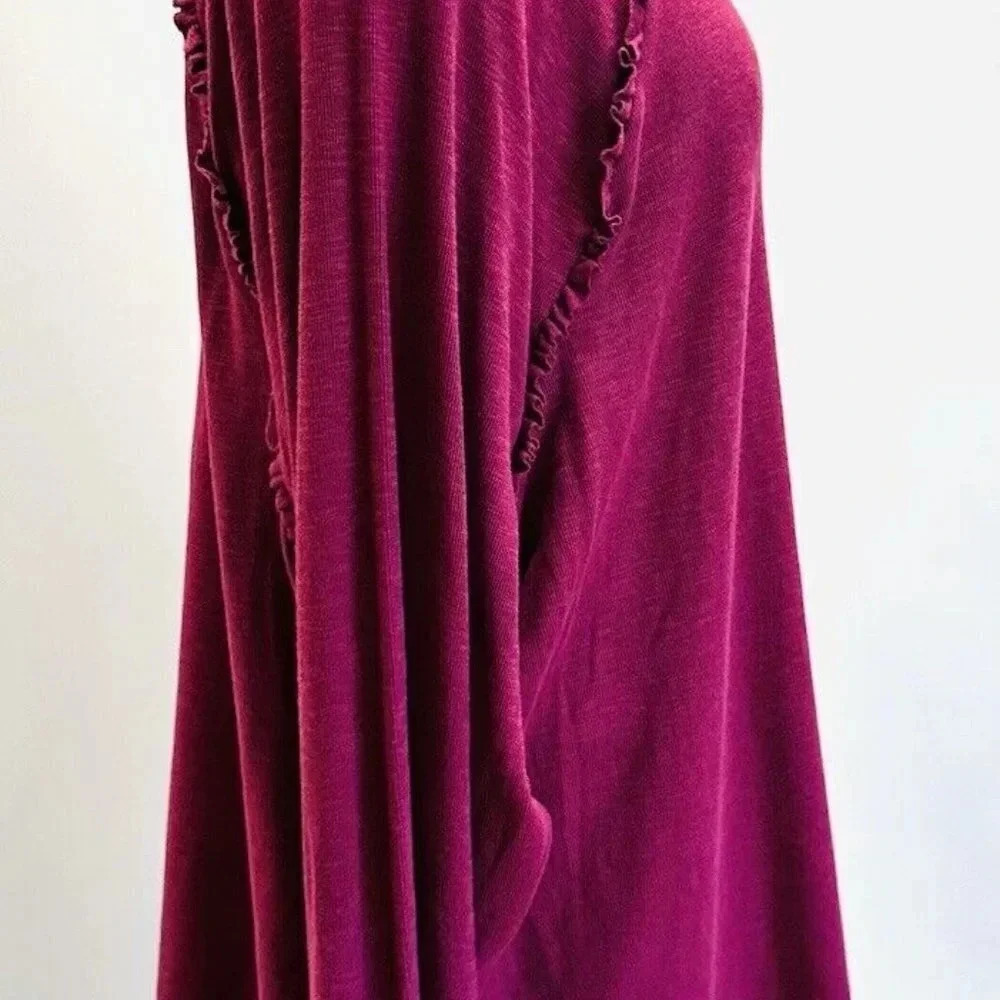 NWT LAUREN CONRAD Women Long Sleeve Pullover Round Neck Red Shirt Plus Size XXL - Picture 9 of 12